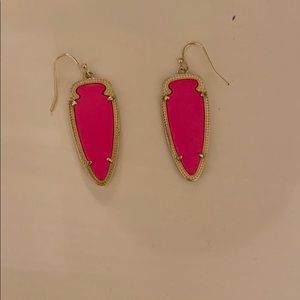 kendra scott hot pink dangle earrings